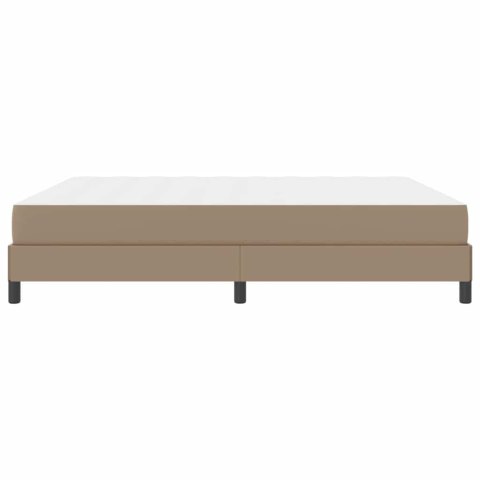 VidaXL Ramka łóżka z materacem Cappuccino 180 x 200 cm tkanina