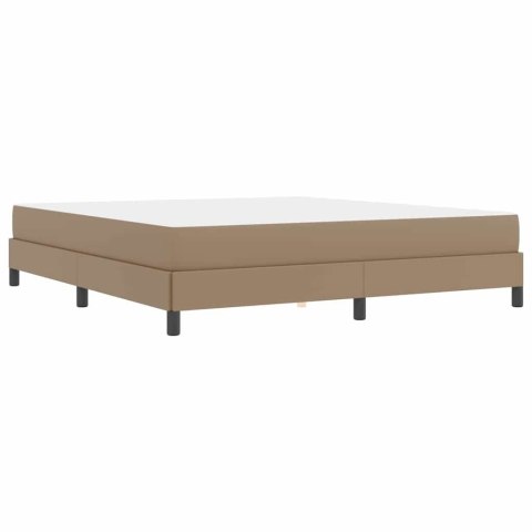 VidaXL Ramka łóżka z materacem Cappuccino 180 x 200 cm tkanina