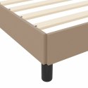 VidaXL Ramka łóżka z materacem Cappuccino 180 x 200 cm tkanina