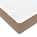VidaXL Ramka łóżka z materacem Cappuccino 180 x 200 cm tkanina