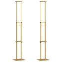 VidaXL Stoiska na targi 2 szt. złoty 30 x 23,5 x 210 cm Stal