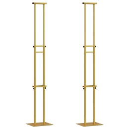 VidaXL Stoiska na targi 2 szt. złoty 30 x 23,5 x 210 cm Stal