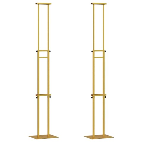 VidaXL Stoiska na targi 2 szt. złoty 30 x 23,5 x 210 cm Stal