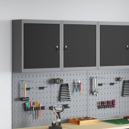 VidaXL Szafka na narzędzia z półką Czarny i szary 50 x 20 x 55 cm