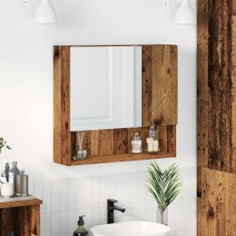 VidaXL Szafka z lustrem Stare drewno 59 x 17 x 55 cm