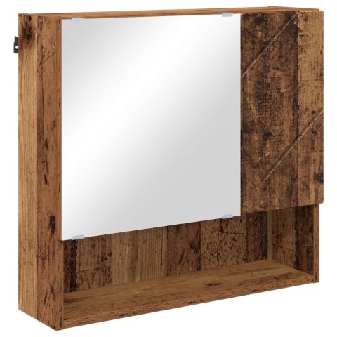 VidaXL Szafka z lustrem Stare drewno 59 x 17 x 55 cm