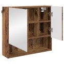 VidaXL Szafka z lustrem Stare drewno 59 x 17 x 55 cm