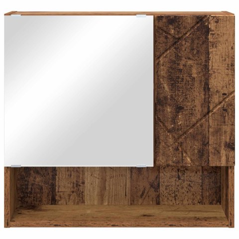 VidaXL Szafka z lustrem Stare drewno 59 x 17 x 55 cm