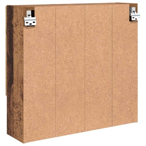 VidaXL Szafka z lustrem Stare drewno 59 x 17 x 55 cm