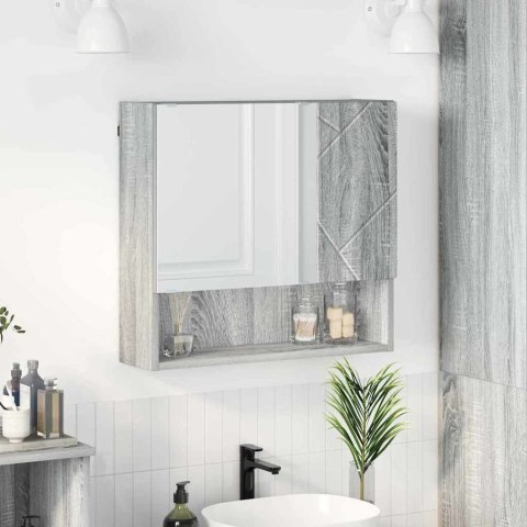 VidaXL Szafka z lustrem Szary Sonoma 59 x 17 x 55 cm