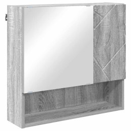 VidaXL Szafka z lustrem Szary Sonoma 59 x 17 x 55 cm