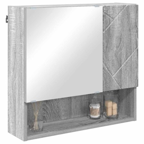 VidaXL Szafka z lustrem Szary Sonoma 59 x 17 x 55 cm