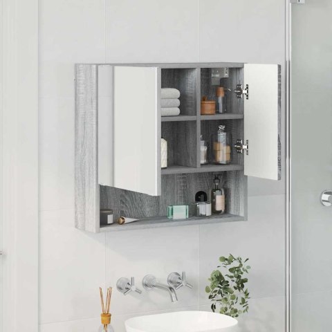 VidaXL Szafka z lustrem Szary Sonoma 59 x 17 x 55 cm