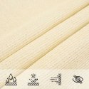 VidaXL Żagiel przeciwsłoneczny, 160 g/m², kremowy, 3,5x5 m, HDPE