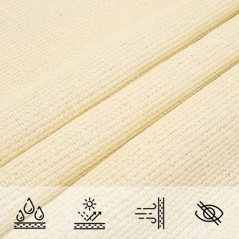 VidaXL Żagiel przeciwsłoneczny, 160 g/m², kremowy, 3,5x5 m, HDPE