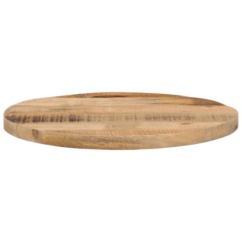 VidaXL Blat stołu, Ø 40x3,8 cm, okrągły, surowe lite drewno mango