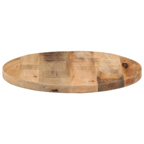 VidaXL Blat stołu, Ø 40x3,8 cm, okrągły, surowe lite drewno mango