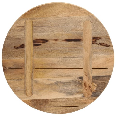 VidaXL Blat stołu, Ø 40x3,8 cm, okrągły, surowe lite drewno mango