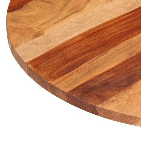 VidaXL Blat stołu, lite drewno akacjowe, okrągły, 25-27 mm, 80 cm