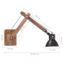LAMPA ŚCIENNA W INDUSTRIALNYM STYLU, CZARNA, OKRĄGŁA, E27