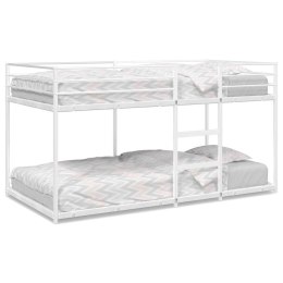 VidaXL Łóżko piętrowe bez materaca, białe, 107x203 cm, stal