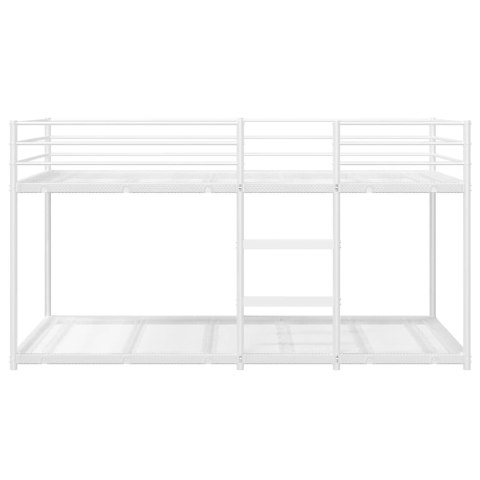 VidaXL Łóżko piętrowe bez materaca, białe, 107x203 cm, stal