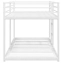VidaXL Łóżko piętrowe bez materaca, białe, 107x203 cm, stal