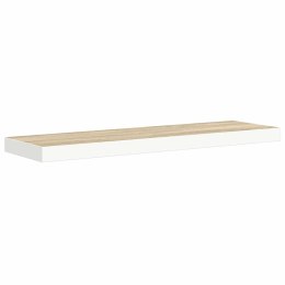 VidaXL Półka ścienna, dębowo-biała, 90 x 23,5 x 3,8 cm, MDF