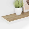 VidaXL Półka ścienna, dębowo-biała, 90 x 23,5 x 3,8 cm, MDF