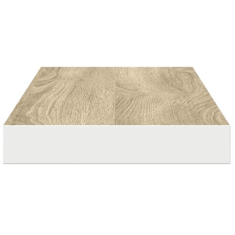 VidaXL Półka ścienna, dębowo-biała, 90 x 23,5 x 3,8 cm, MDF
