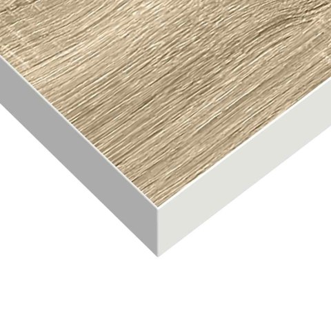 VidaXL Półka ścienna, dębowo-biała, 90 x 23,5 x 3,8 cm, MDF