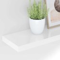 VidaXL Półki ścienne 4 szt., wysoki połysk, biel, 120x23,5x3,8 cm, MDF