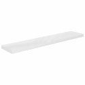 VidaXL Półki ścienne 4 szt., wysoki połysk, biel, 120x23,5x3,8 cm, MDF