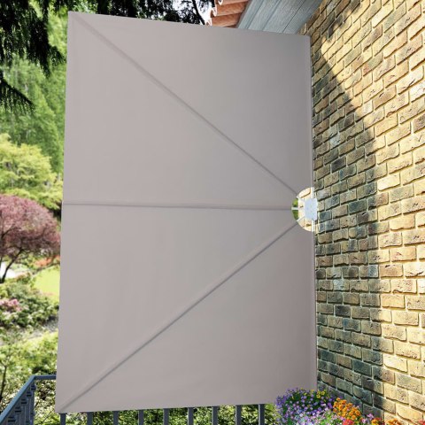 SKŁADANY PARAWAN TARASOWY KREMOWY 300X200CM