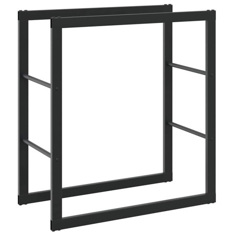 STOJAK NA DREWNO OPAŁOWE CZARNY 55X30X61 CM STALOWY