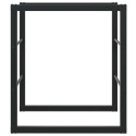 STOJAK NA DREWNO OPAŁOWE CZARNY 55X30X61 CM STALOWY