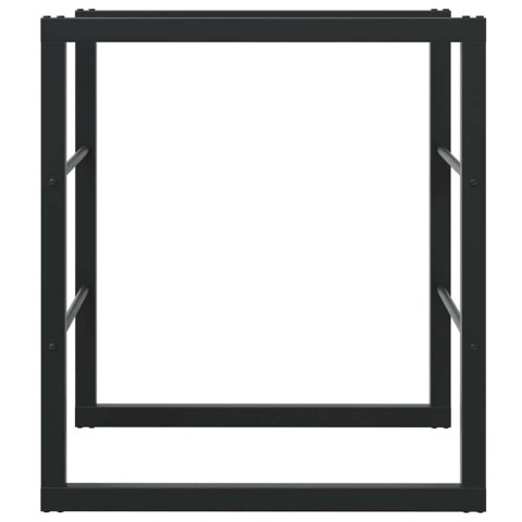 STOJAK NA DREWNO OPAŁOWE CZARNY 55X30X61 CM STALOWY