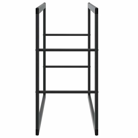 STOJAK NA DREWNO OPAŁOWE CZARNY 55X30X61 CM STALOWY