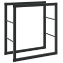 STOJAK NA DREWNO OPAŁOWE CZARNY 55X30X61 CM STALOWY