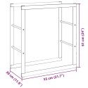 STOJAK NA DREWNO OPAŁOWE CZARNY 55X30X61 CM STALOWY