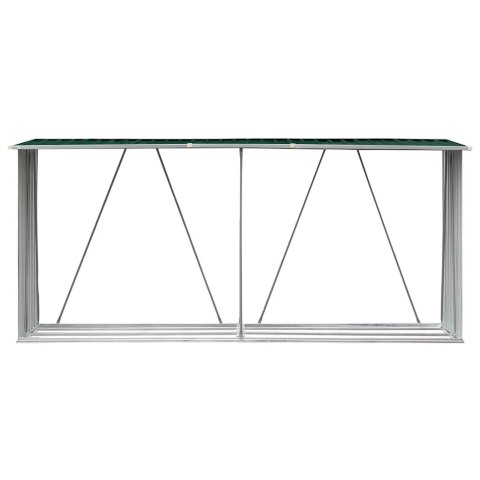 VidaXL Wiata na drewno, stal galwanizowana, 330 x 84 x 152 cm, zielona