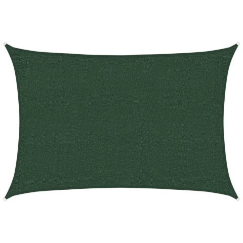 VidaXL Żagiel przeciwsłoneczny, 160 g/m², ciemnozielony, 2x3 m, HDPE