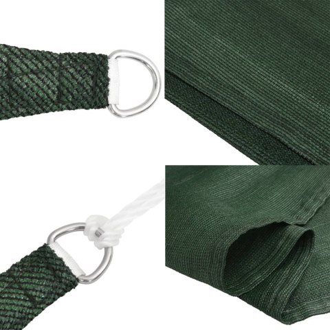 VidaXL Żagiel przeciwsłoneczny, 160 g/m², ciemnozielony, 2,5x2,5x3,5 m