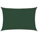 VidaXL Żagiel przeciwsłoneczny, 160 g/m², ciemnozielony, 3,5x5 m, HDPE