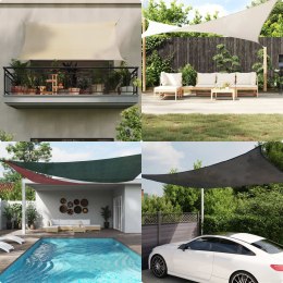 VidaXL Żagiel przeciwsłoneczny, 160 g/m², ciemnozielony, 5x5 m, HDPE