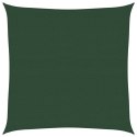 VidaXL Żagiel przeciwsłoneczny, 160 g/m², ciemnozielony, 5x5 m, HDPE