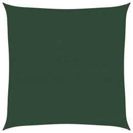 VidaXL Żagiel przeciwsłoneczny, 160 g/m², ciemnozielony, 5x5 m, HDPE