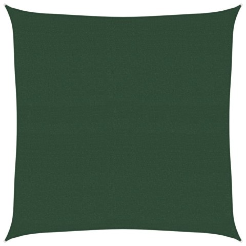 VidaXL Żagiel przeciwsłoneczny, 160 g/m², ciemnozielony, 5x5 m, HDPE