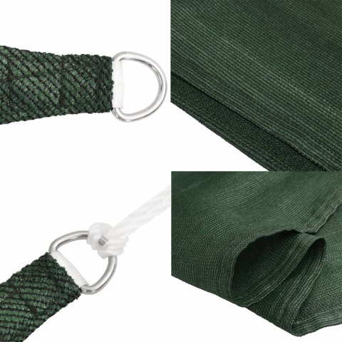 VidaXL Żagiel przeciwsłoneczny, 160 g/m², ciemnozielony, 5x5 m, HDPE