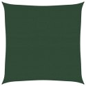VidaXL Żagiel przeciwsłoneczny, 160 g/m², ciemnozielony, 6x6 m, HDPE